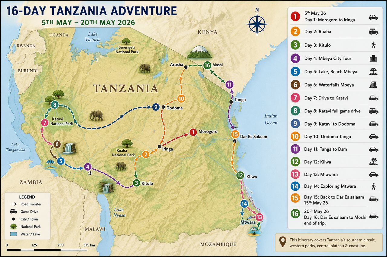 16 Days Ultimate Tanzania Adventure 2026-2027
