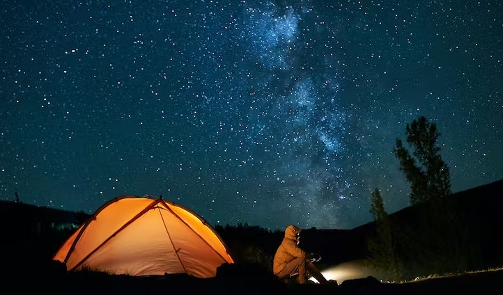 Camp under stars