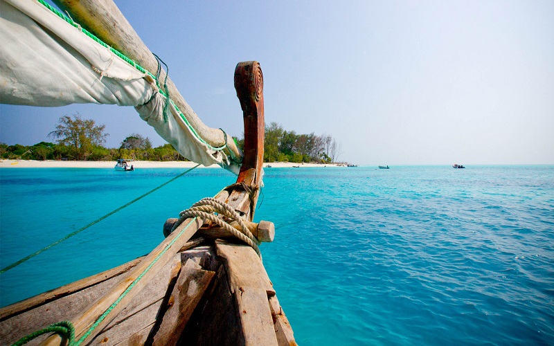 Traditional dhow sailing in Zanzibar
